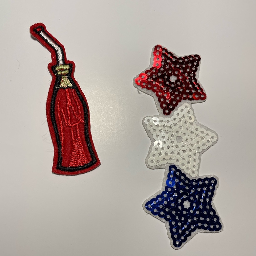 Iron-On Stars and Soda Bottle Patches